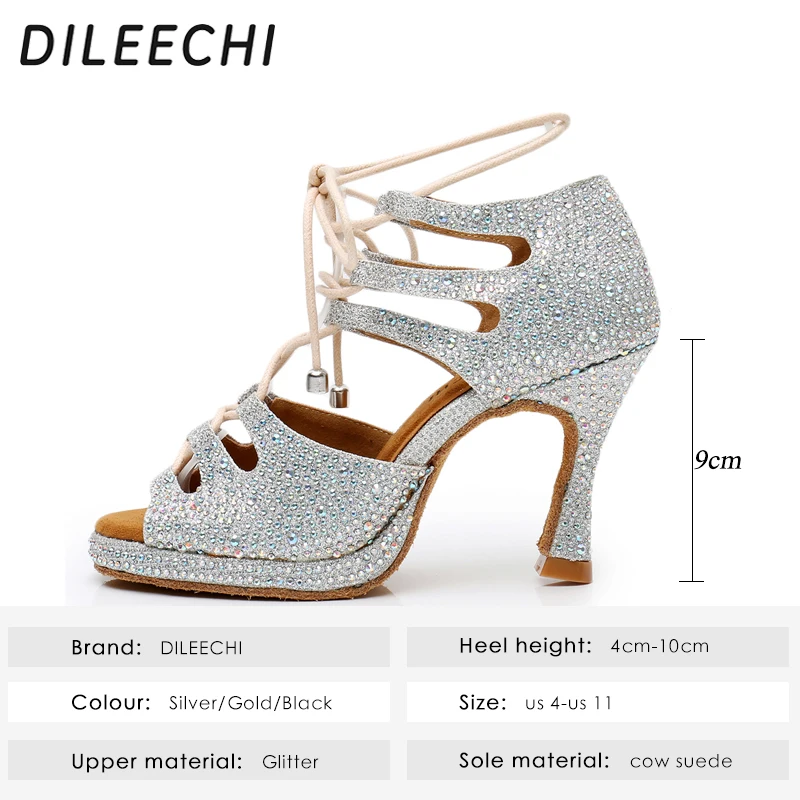 Sandales Glitter Argent/Or