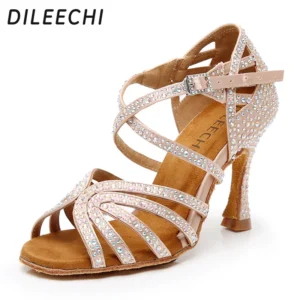 Sandales Satin Bronze Strass