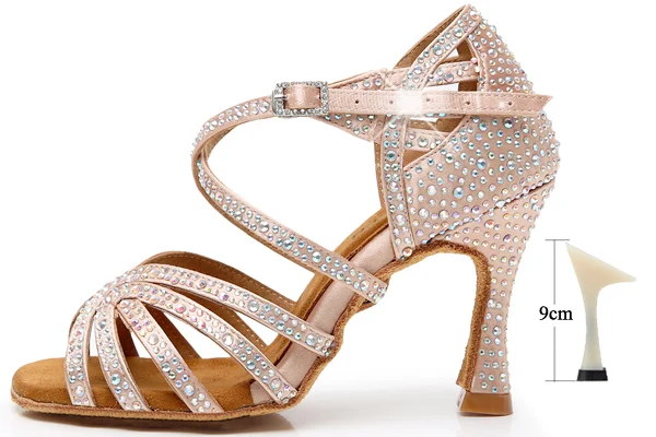 Sandales Satin Bronze Strass