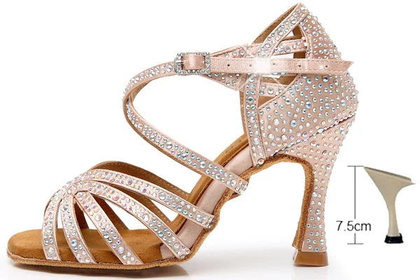 Sandales Satin Bronze Strass