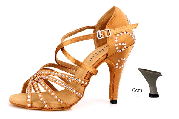 Sandales Satin Rouge Strass