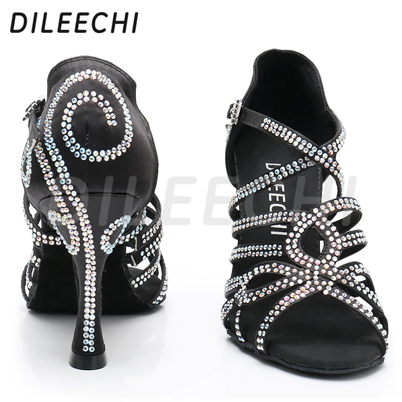 Chaussures Strass Peau/Noir