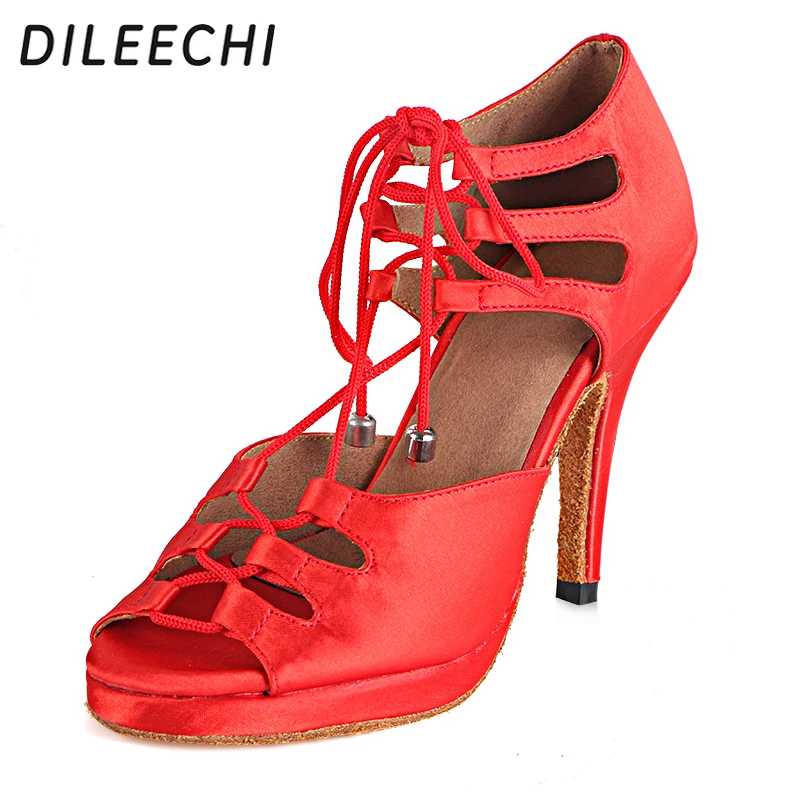 Chaussures de danse Satin Rouge