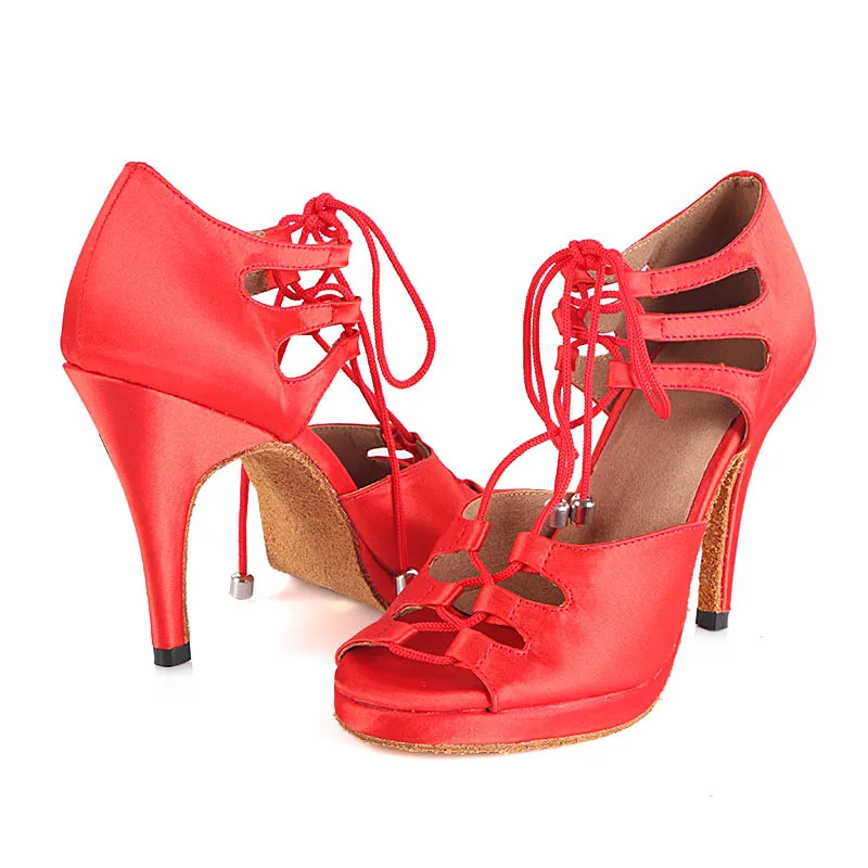 Chaussures de danse Satin Rouge