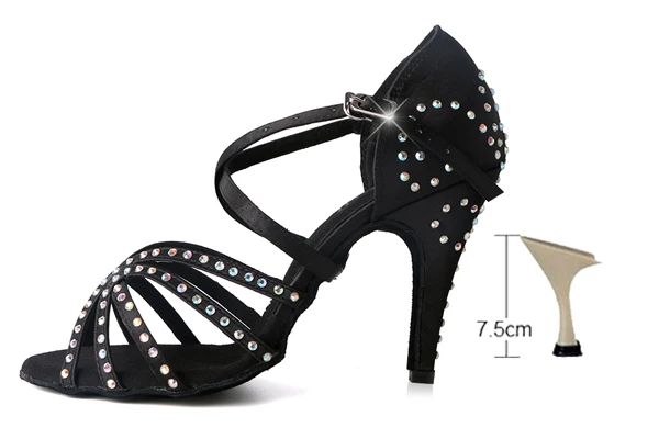 Sandales Satin Rouge Strass