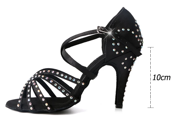 Sandales Satin Rouge Strass