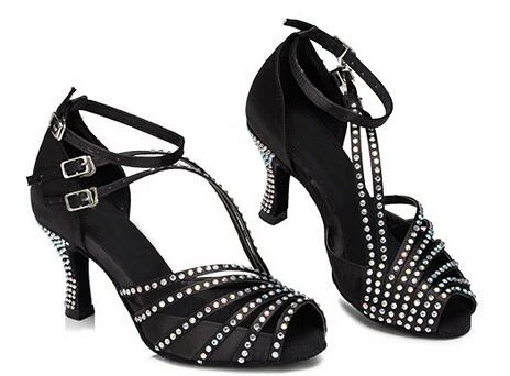 Chaussure de danse Bleue Rhinestone