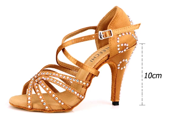 Sandales Satin Rouge Strass