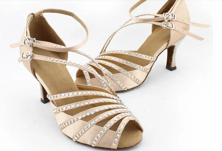 Chaussure de danse Bleue Rhinestone