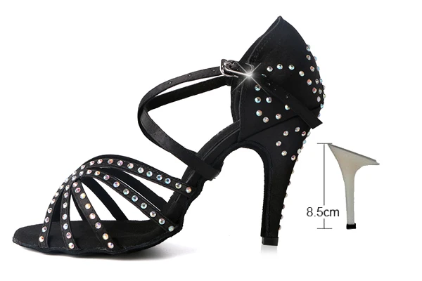 Sandales Satin Rouge Strass