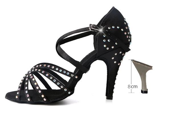 Sandales Satin Rouge Strass