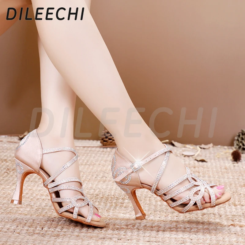 Chaussures Strass Peau/Noir