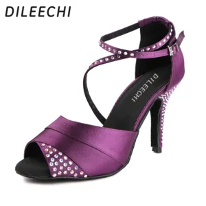 Chaussure de danse Satin Violet-Bleu