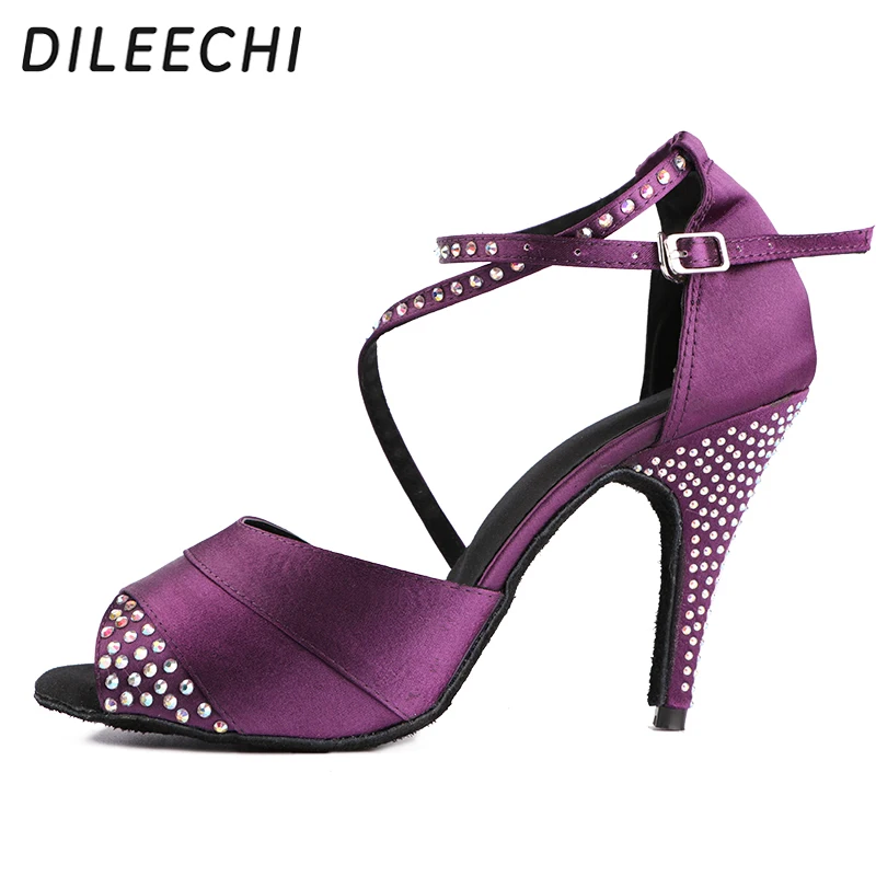 Chaussure de danse Satin Violet-Bleu