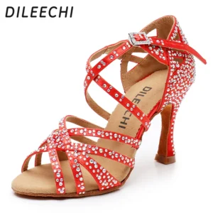 Chaussure de danse Strass Rouge/Bleu