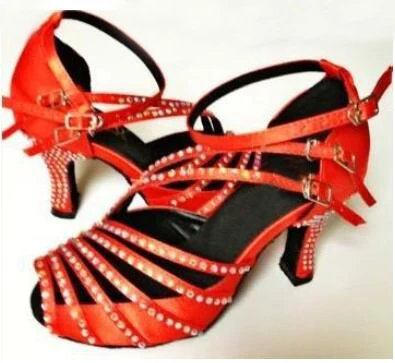 Chaussure de danse Bleue Rhinestone