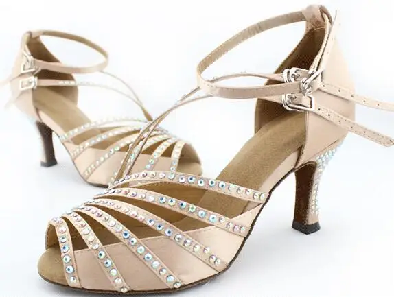 Chaussure de danse Bleue Rhinestone