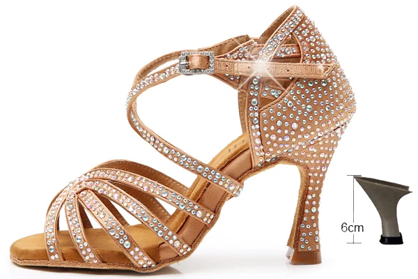 Sandales Satin Bronze Strass