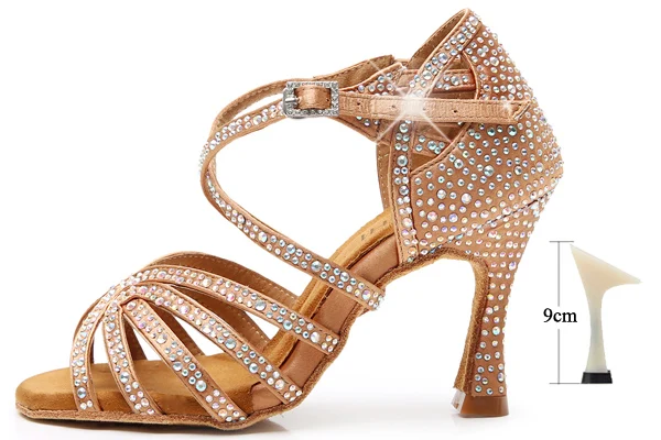 Sandales Satin Bronze Strass