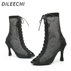He60a1bca299b4f3ea577d9e31504d166e.webp Bottines de danse Rhinestone Noir Femme