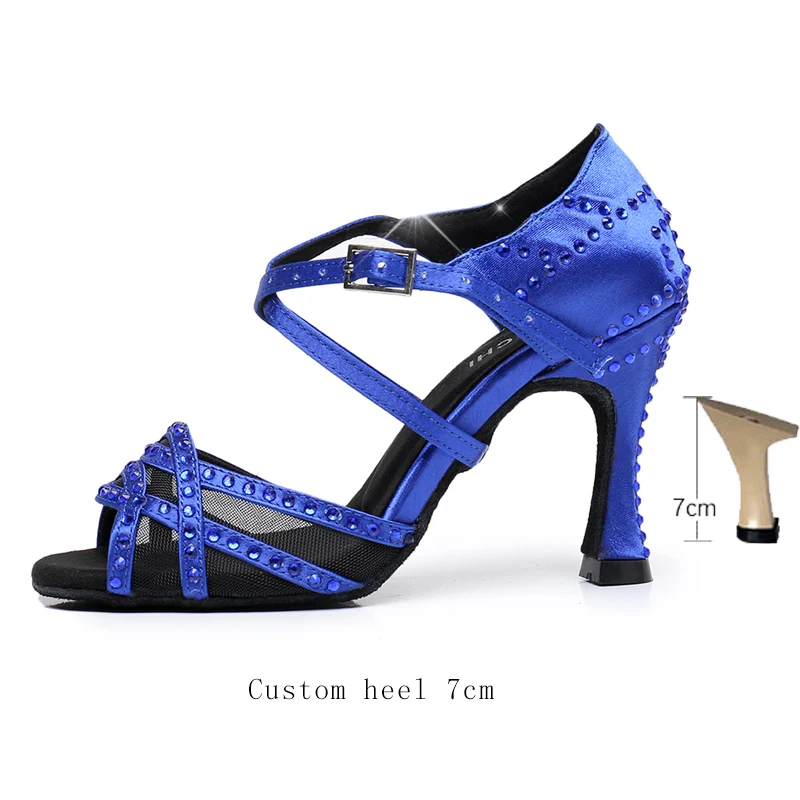 S77b311032c964c7fb88704b0a85e8c88j.webp Chaussure de danse Satin Bleu