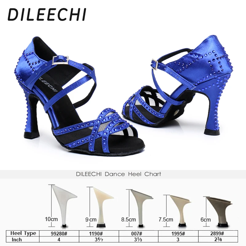 Sd98a3d3b0bd14385afbc37779ab6a490G.webp Chaussure de danse Satin Bleu