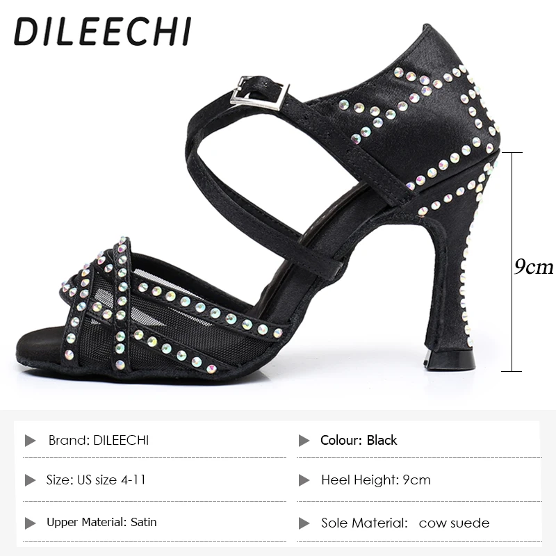 Chaussure de danse Satin Noir